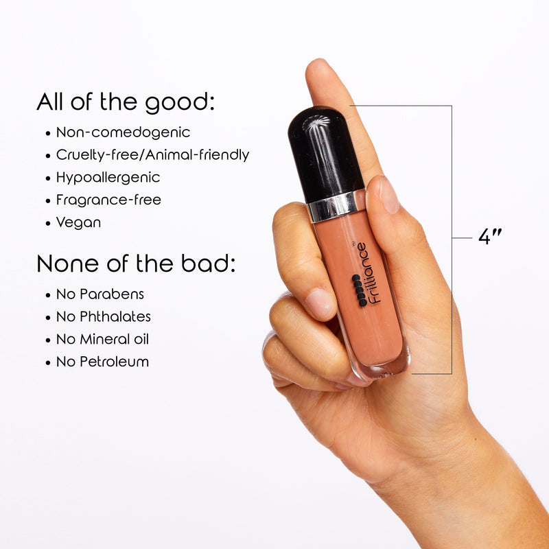 Fiona Frills Makeup Moisturizing Lip Gloss in Neutral Bliss Frilliance